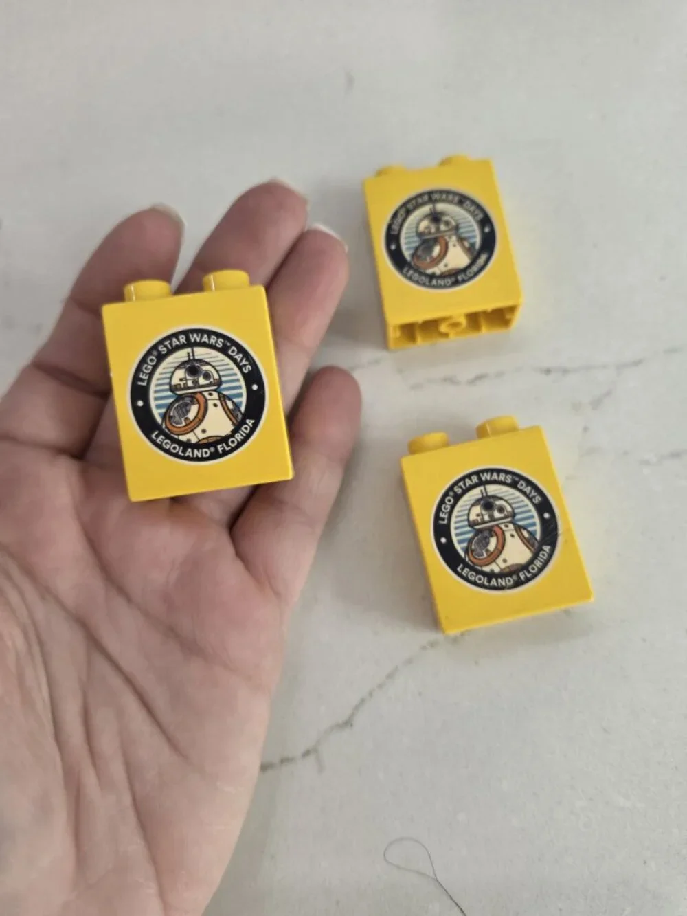 Lego Star Wars Days BB-8 Yellow Bricks Legoland Florida - Set Of 3